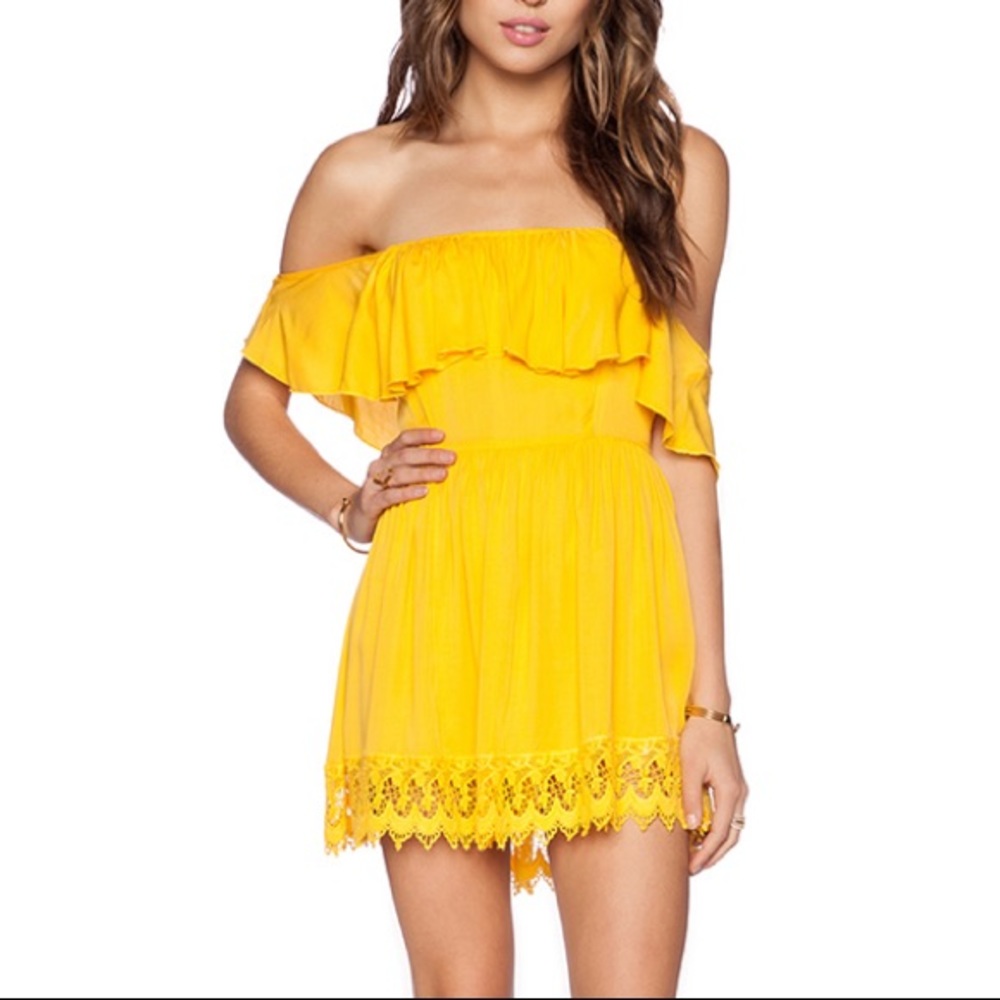 Lovers + Friends Dream Vacay Dress in El Dorado